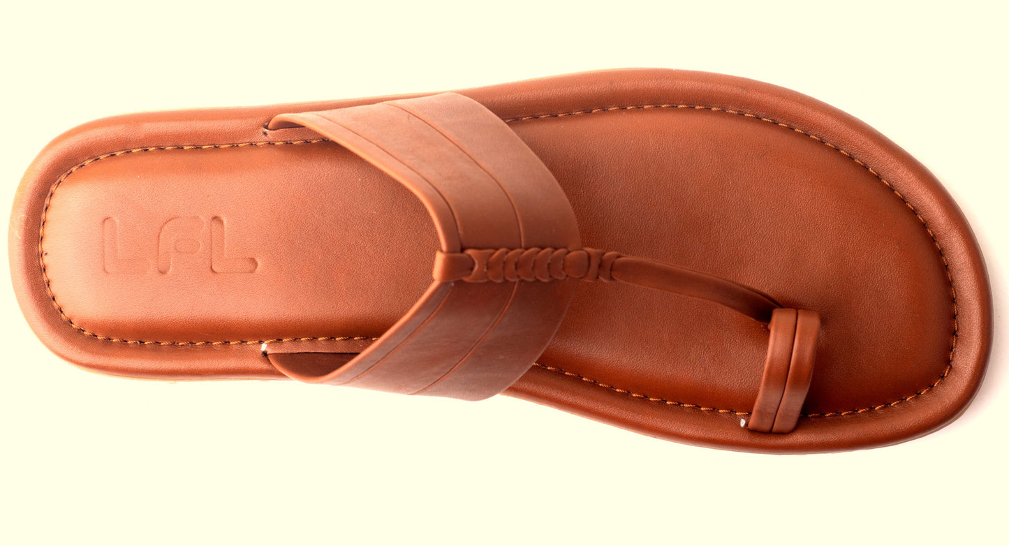 LFL TRADITIONAL LEATHER CHAPPAL/SLIPPER LFL-LC-100