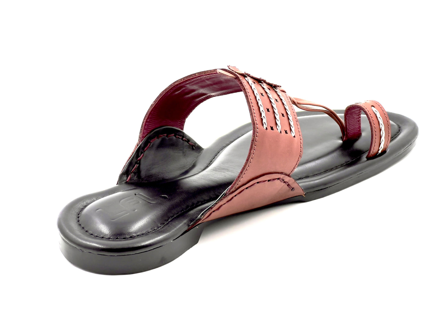 LFL Men's  Burgundy  Leather Kolhapuri  Chappal/ Slippers/LFL-KL-017