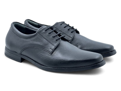 Men’s Black Leather Lace-Up Shoes