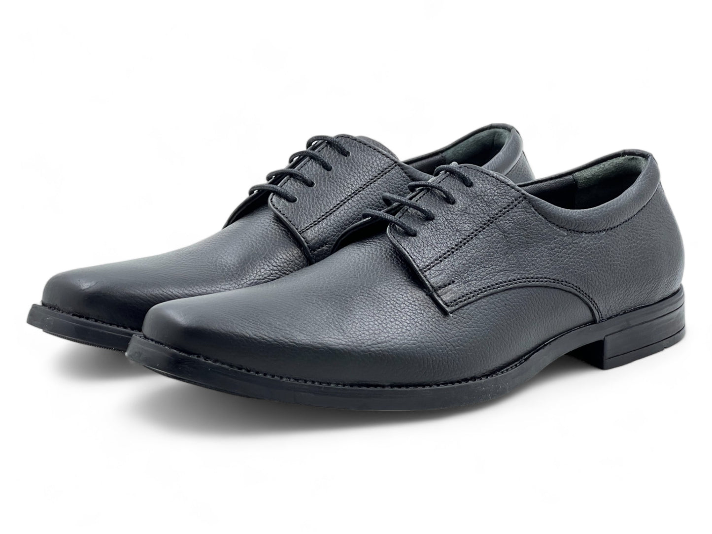 Men’s Black Leather Lace-Up Shoes