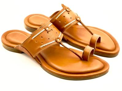 LFL Tan leather Kolhapuri  Chappal/ Slippers/LFL-KL-009