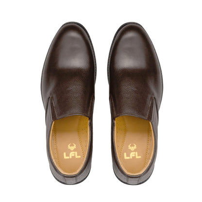 Men’s Brown Leather Slip-On Shoes