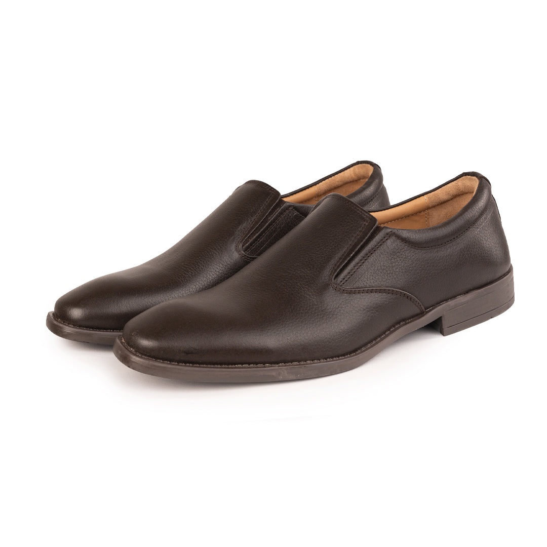 Men’s Brown Leather Slip-On Shoes