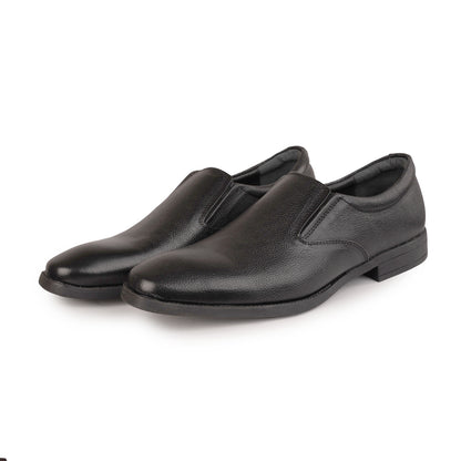 Men’s Black Leather Slip-On Shoes