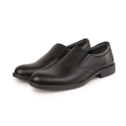 Men’s Black Leather Slip-On Shoes