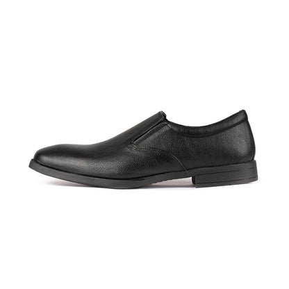 Men’s Black Leather Slip-On Shoes