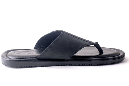 LFL MENS BLACK LEATHER SLIPPER/ FLIPFLOP /  LFL-LC-105