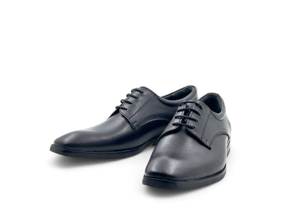 Men’s Black Leather Lace-Up Derby Shoes