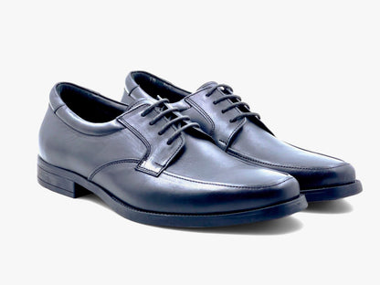 Men’s Black Leather Lace-Up Derby Shoes