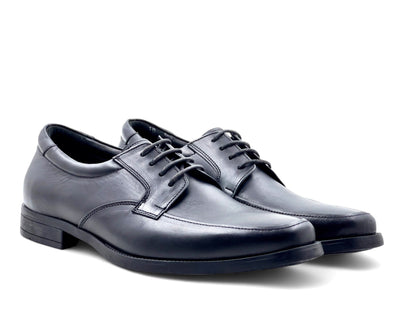 Men’s Black Leather Lace-Up Derby Shoes