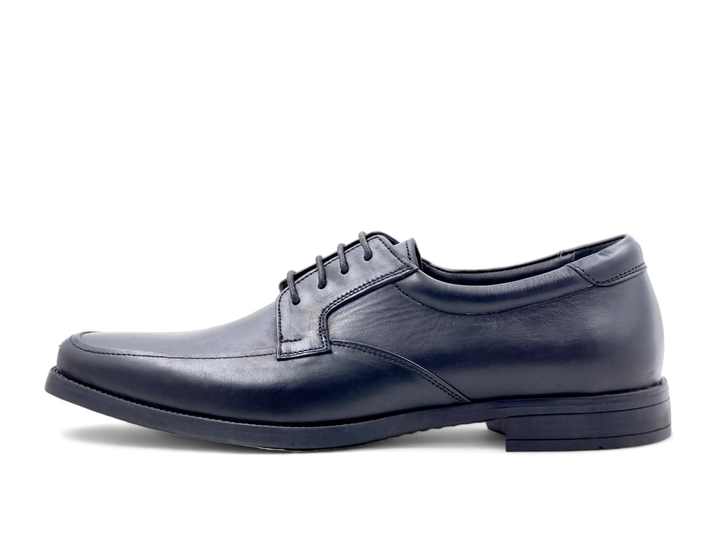 Men’s Black Leather Lace-Up Derby Shoes