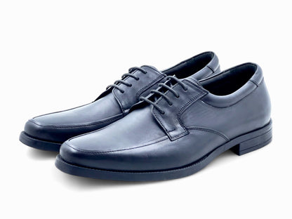 Men’s Black Leather Lace-Up Derby Shoes