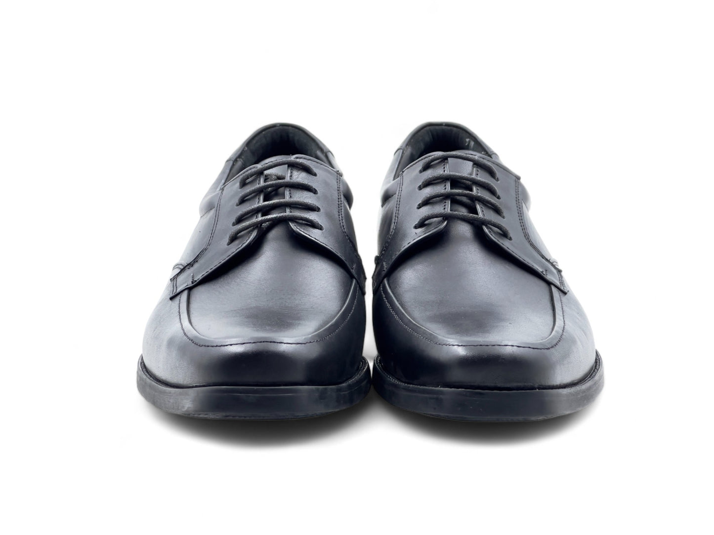 Men’s Black Leather Lace-Up Derby Shoes