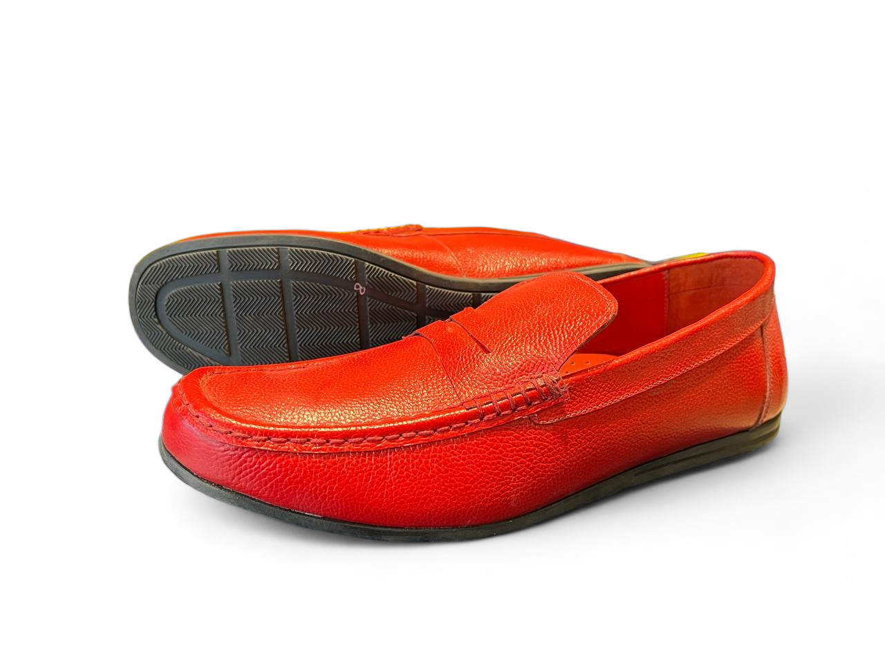 Men's Red Leather Loafer shoes