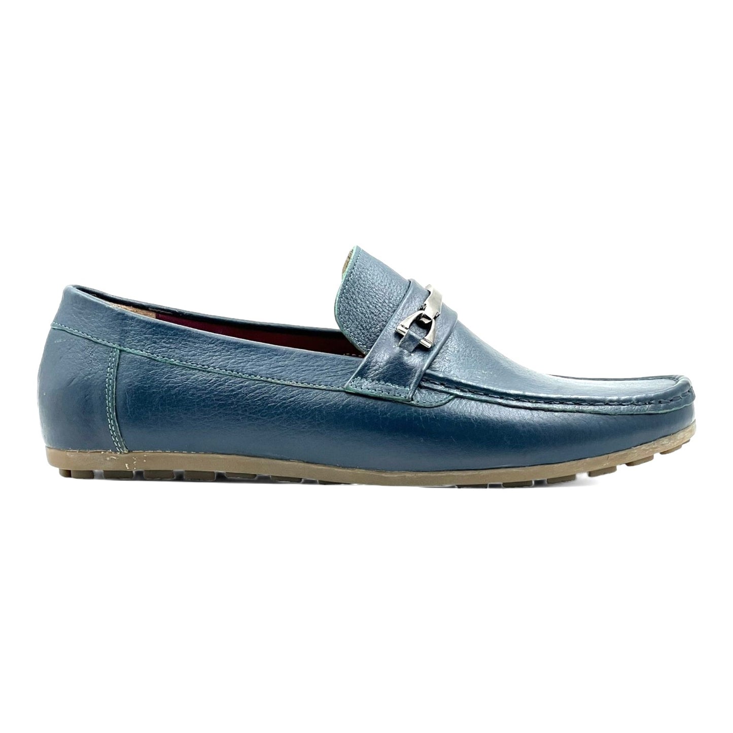 Men's Blue Leather Loafer shoes