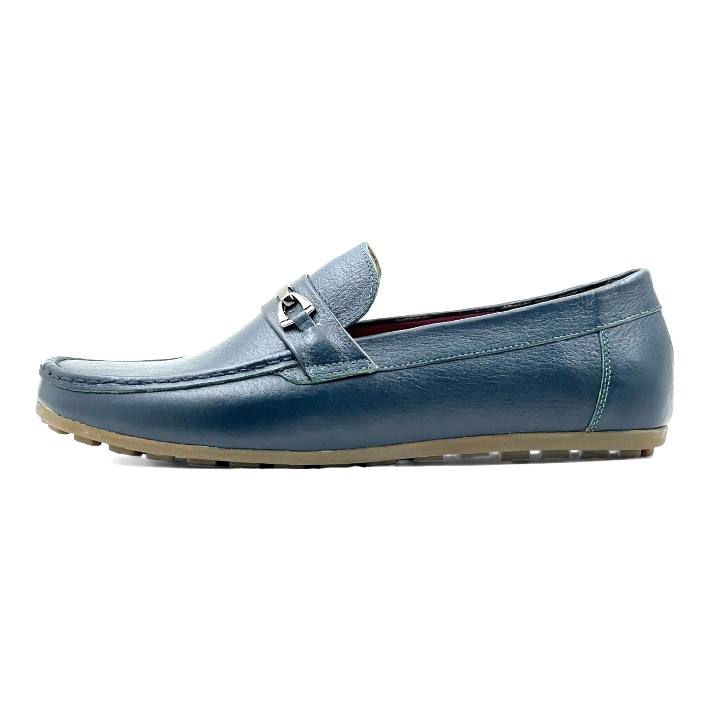 Men's Blue Leather Loafer shoes