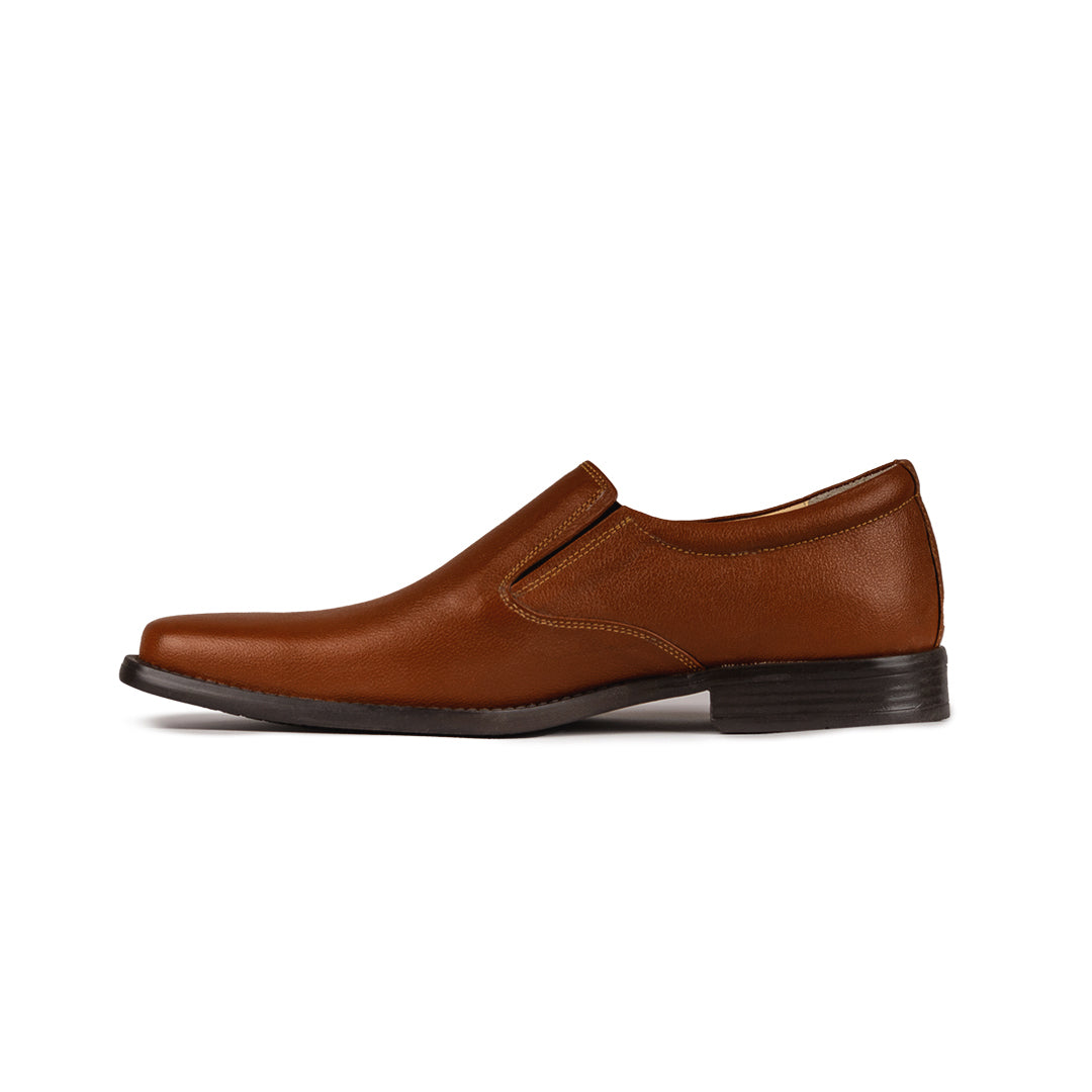 Men’s Tan Leather Slip-On Shoes