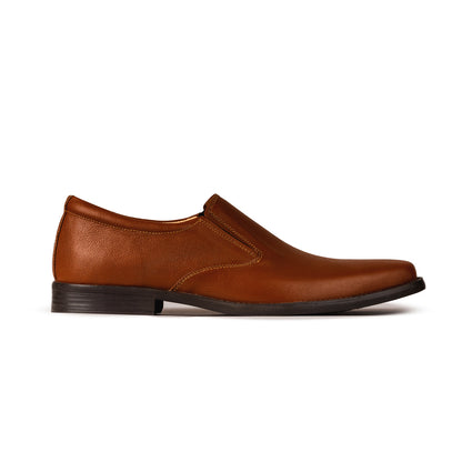 Men’s Tan Leather Slip-On Shoes