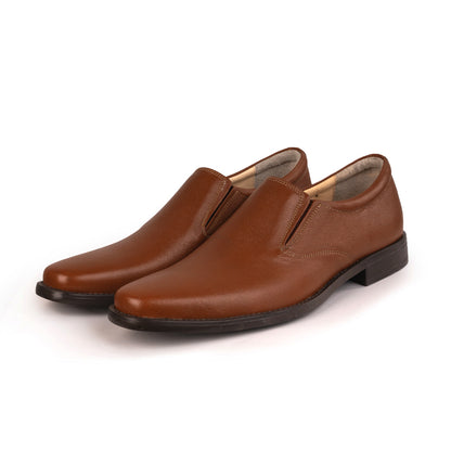 Men’s Tan Leather Slip-On Shoes