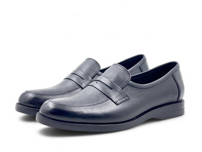 Men’s Black Leather Slip-On Shoes