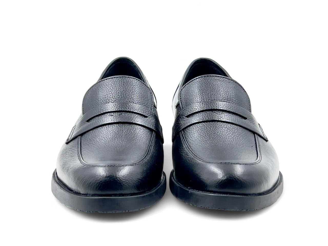 Men’s Black Leather Slip-On Shoes