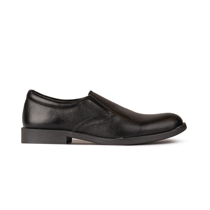 Men’s Black Leather Slip-On Shoes