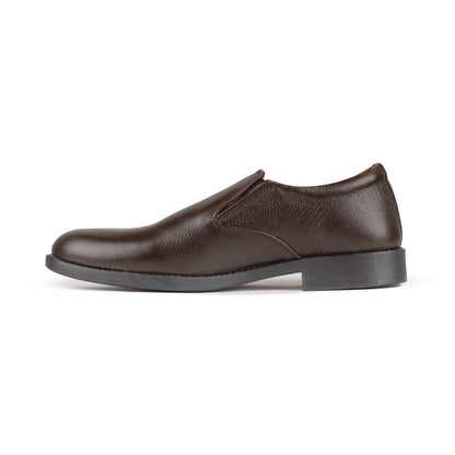 Men’s Brown Leather Slip-On Shoes