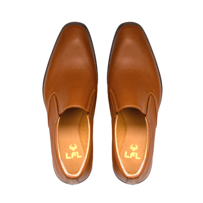 Men’s Tan Leather Slip-On Shoes