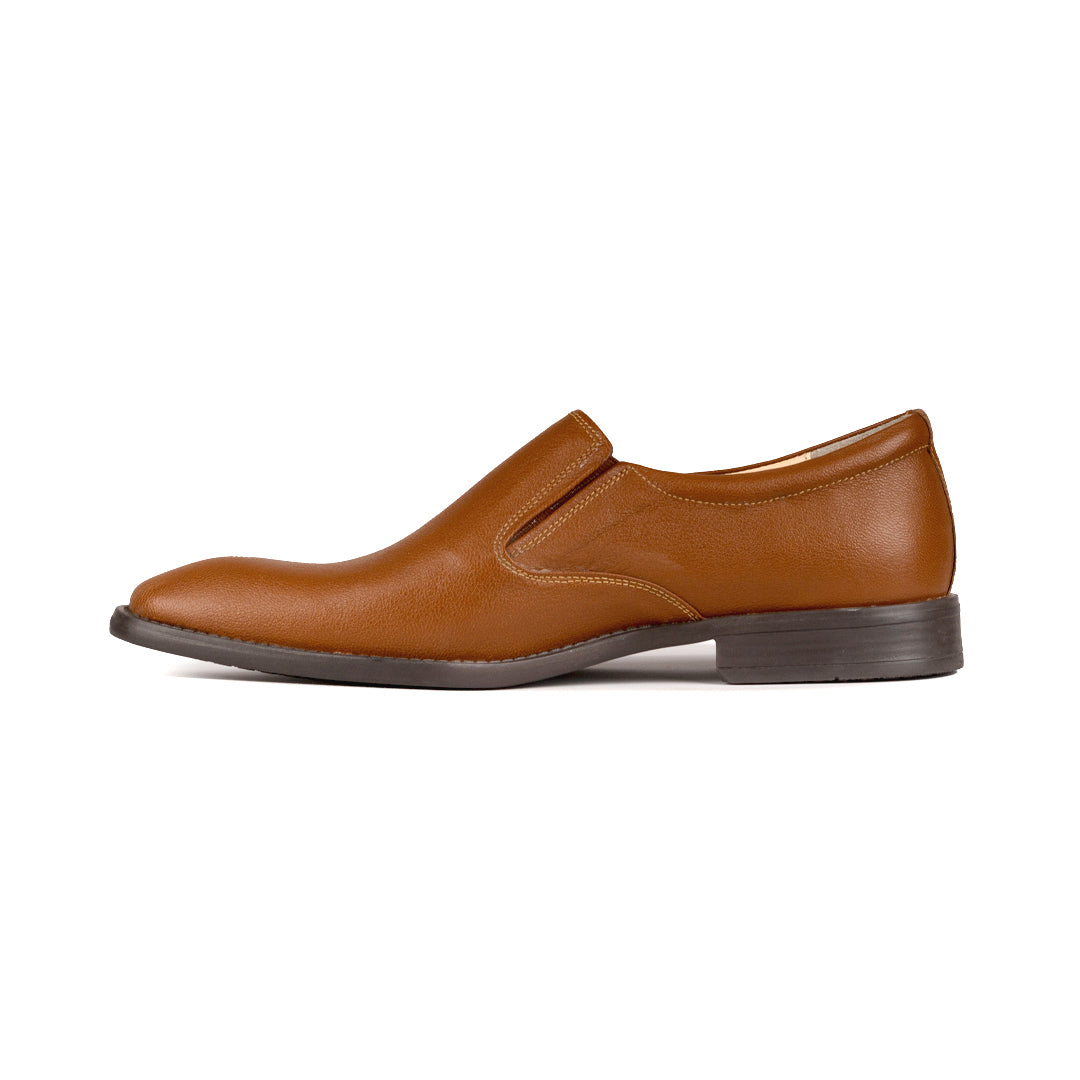 Men’s Tan Leather Slip-On Shoes