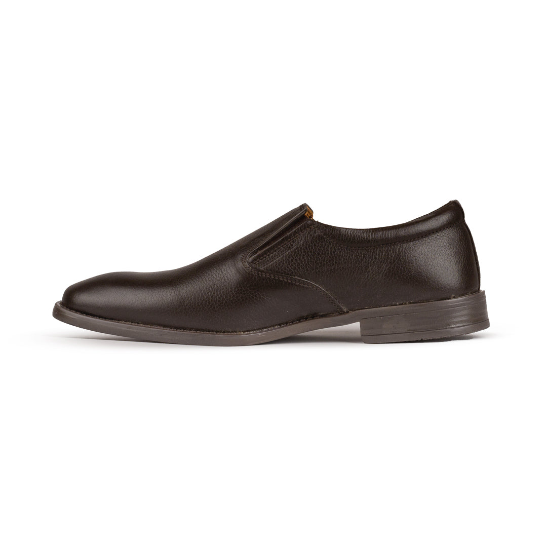 Men’s Brown Leather Slip-On Shoes