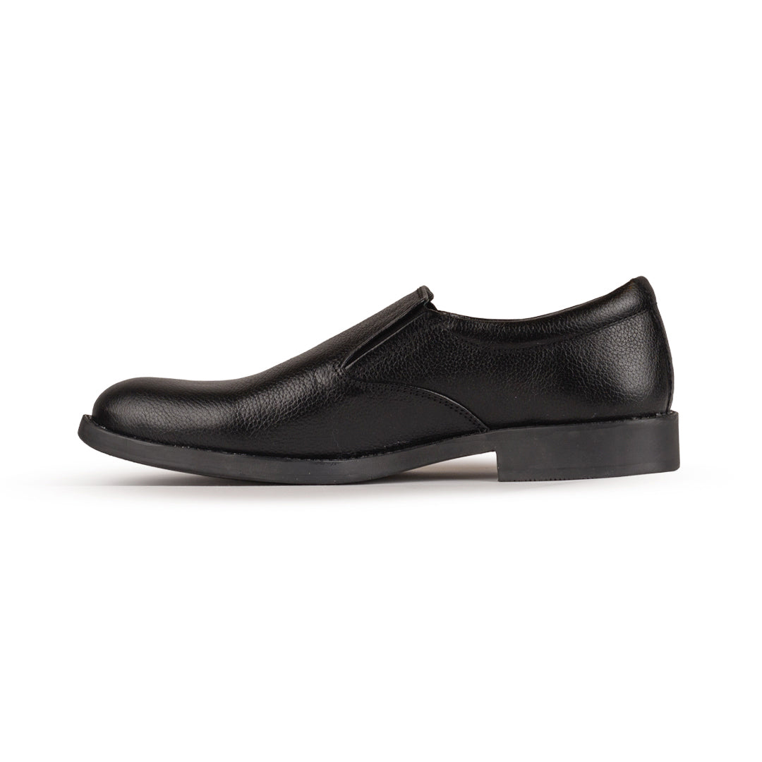 Men’s Black Leather Slip-On Shoes