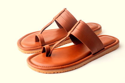 LFL TRADITIONAL LEATHER CHAPPAL/SLIPPER  LFL-LC-100